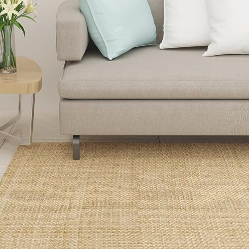 Tonture Natur Sisal Teppich 66x100 cm, rutschfest & pflegeleicht, perfekt geeignet für Wohnzimmer, Schlafzimmer & Esszimmer, feuchtigkeitsregulierend, stilvolle Bodendeko für EIN gesundes Raumklima