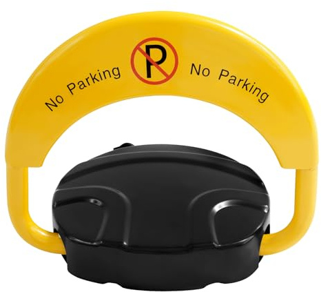 Ferngesteuerter Parkpfosten mit Automatischer Klappfunktion, Parkplatzsperre mit Fernbedienung, Parkplatzwächter Parksperre,IP67 Wasserdicht, 2 Fernbedienungen