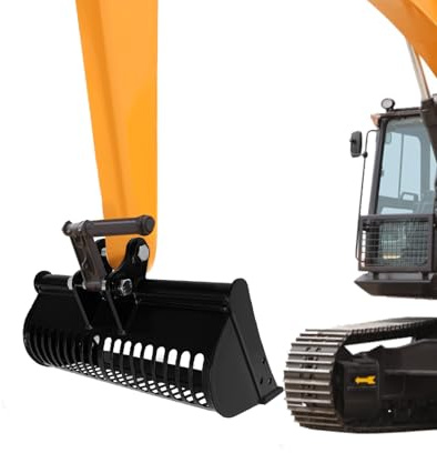 BöSchungslöFfel pour mini excavatrice, pelle large en acier, mini pelleteuse, mini pelleteuse, accessoires de pelleteuse, pelle pour le chargement, le sable, le nettoyage, les crevettes, seau de 60 cm