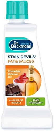 Dr Beckmann Stain Devils Fat & Sauces 50ml – Powerful Grease & Food Stain Remover for Oils, Butter, Gravy & Sauces – Fabric Safe Formula