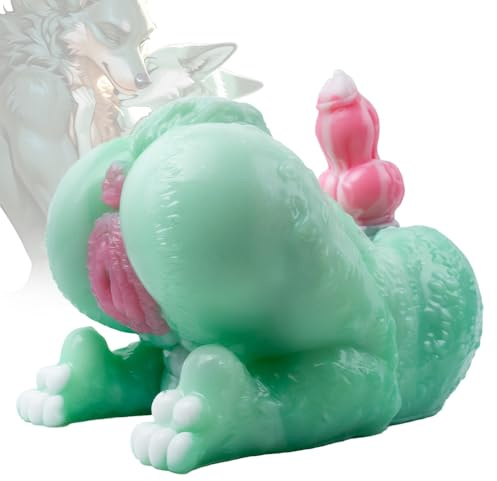 New 2-IN-1 Sex Spielzeug für die männer Frau Groß Masturbator ＆Realistischer Wolf Hundedildo Masturbieren 3D Kompakt Anal vaginal ＆ Tunnel Big Knoten Anal plug Taschenmuschi sexpuppe für die Gay Paare