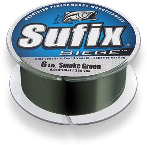 Sufix, Siege Line, 8 lbs Tested, 0.011 Diameter, 330 Yards, Smoke Green