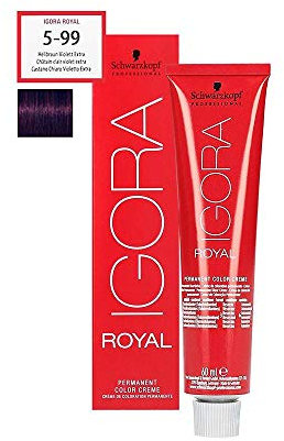 Schwarzkopf Professional Igora Royal - Crema Coloración Permanente, 5-99 Castaño Claro Violeta Extra, 60 ml