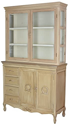 Geschirrschrank Buffet Küchenschrank Landhausstil Küche 196 cm Hoch Shabby Vintage HMD300 Palazzo Exklusiv