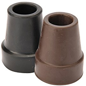 Gummipuffer m. Stahleinlage f. Metallstöcke 18mm braun, Zubehör für Gehstöcke und Unterarmgehstützen