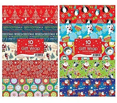 Tallon 32 Sheet Wrap, Assorted Designs, Pack of 1, 30 Count, Multicolor, Paper, 30 inches, Christmas, Gift Wrap