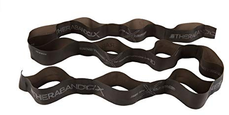 TheraBand CLX Latex-Free Resistance Band, 11 Loops for Pilates, Home Gym, Professional Physical Therapy & Fitness Equipment, 2.5 Metre, Black, Special Heavy