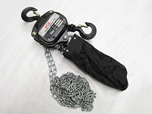 10 Ton x 10 Metre Chain Block With Chain Bag - 10000KG Lift Manual 1/2 Hand Hoist Brake Stay Neat