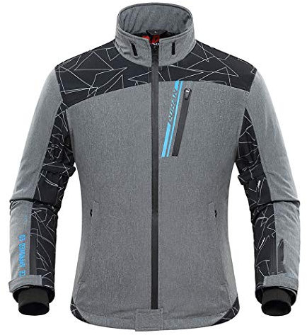 Motorradschutzausrüstung, elektrische Heizung Motojacke, Herbst Winter Motocross Racing Racing Anzüge D-212-Grey L
