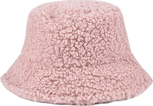 Yixda Damen Winter Hut Teddy Stil Fishermütze Warme Mütze Winddicht Eimer Hut