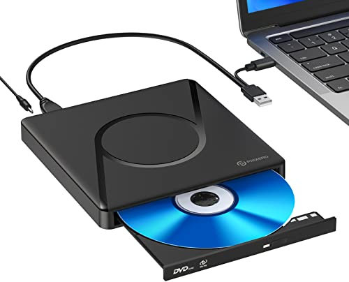 PHIXERO External 3D Blu-ray DVD Burner Portable Blu-ray Drive USB 3.0 with 100GB Disc Burning Function and USB Cable for Mac OS, Windows XP/7/8/10, Linux, Vista, Laptop PC