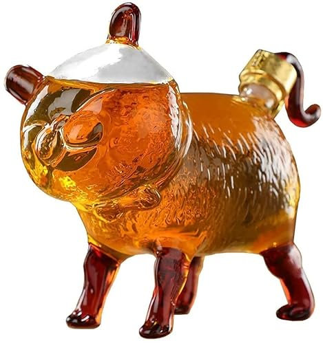 Ecoodisk Cat Whiskey Decanter,Lead-Free Glass Animal Whiskey Bottle,750ML Liquor Decanter for Whiskey, Vodka, Scotch, Rum,Tequila Gift for Wine Lover