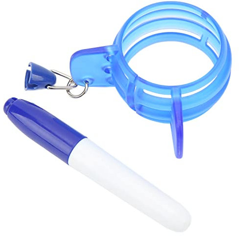 Keenso Circle Ball Liner 360 Grad Golfball Line Marker Drawer Drawing Marking Alignment Putting Tool mit Stift (Blau)