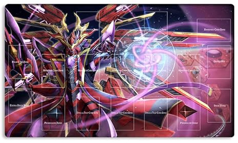 Neue Mlikemat Spielmatte Kashtira Arise-Heart TCG CCG OCG Sammelkartenspielmatte mit Zonen + kostenlose Tasche (ZD014-059-A)