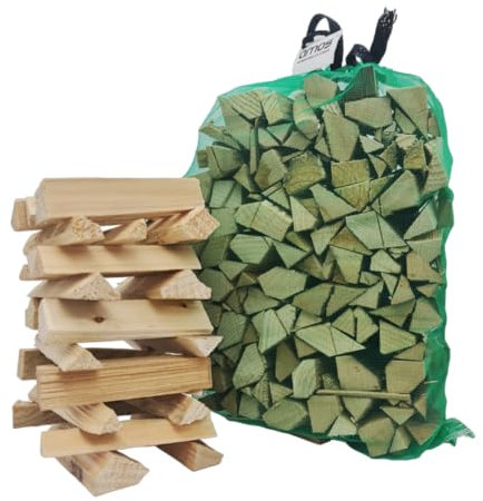 Kindling Wood X 1 Net Bag Kiln Dried Wood For Wood Burning Stoves, BBQ's, Pizza Ovens, Log Burners, Camp Fires, Fire Pits