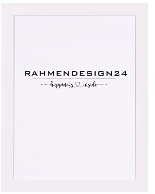 Rahmendesign24 Bilderrahmen Milano 70x100 Weiß (matt) ANTIREFLEX/ENTSPIEGELT, Fotorahmen, Wechselrahmen, Posterrahmen, Puzzlerahmen