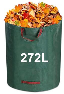 272 L Garden Waste Bags with Handle Heavy Duty Garden Bags for Christmas Day Waste Collection, Reusable Garden Sacks Ideal for Collecting Plant waste grass and Leaves