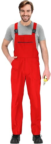 BWOLF Slater Salopette de Travail pour Homme | Toutes Les Saisons | Salopette de Travail Homme/Femme, Rouge, XXXL