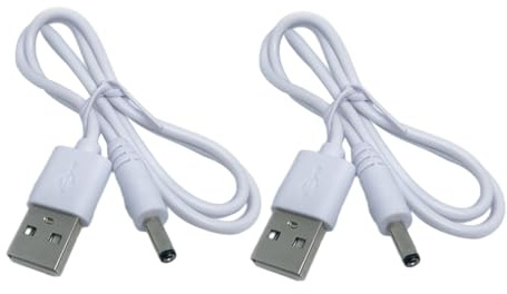 GLEAVI Câble de Charge USB vers DC en PVC et Cuivre Lot de 2 Pièces 3,5 X 1,35 Mm Compatible, Protection Les Surintensités pour Tablettes et Petits Ventilateurs