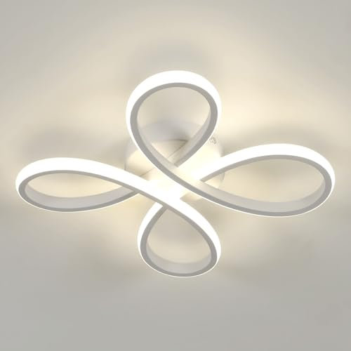 Comely – Plafoniera LED da soffitto a forma di fiore, 30W, 3375LM. Lampada LED bianca, per diversi ambienti come camera da letto e soggiorno. Luce neutra 4500K. Dia 30cm