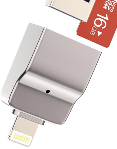 Lightning auf USB TF Adapter Micro SD Kartenleser für iPhone 14 13 für iPad Dongle für Apple MFI zertifiziert kompatibel für Samsung OTG Kamera Memory Flash Drive Stick Maus Konverter Splitter Zubehör