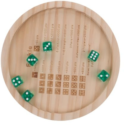 DRESSOOS Holz Würfel Tablett Mit Würfeln Für Brettspiele Würfelschale Für Würfel Mit Beutel Würfelhalter Für Schreibtisch Farkle-würfeltablett Würfelaufbewahrungsbox