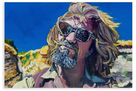 HACERR Big Lebowski Kunstdruck auf Leinwand, Poster, Wandkunst, Dekordruck, Bild Gemälde für Wohnzimmer, Schlafzimmer, Dekoration, 30 x 45 cm