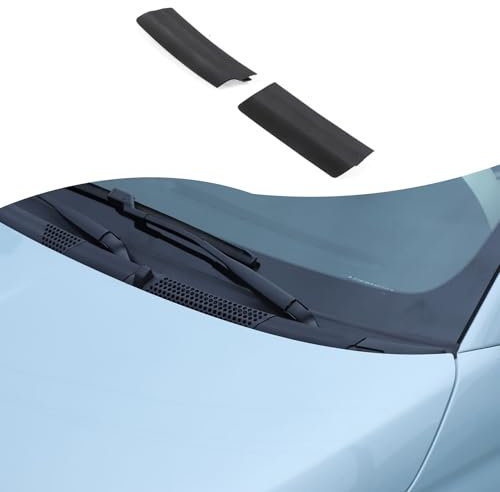 2PCS Left and Right Wiper Scuttle Panel Trim Compatible with Fiat 500 2010-2025 Replacement Parts Cover Fiat 500 Accessories (Left hand Drive) (Black)