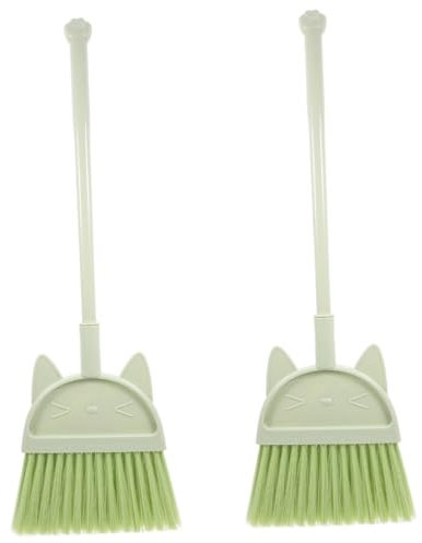 MAGICLULU 2 Piezas Escoba de Gato Escoba de Limpieza Infantil Liviana para niños Hermosa levantarse recogedor y escobilla de Limpieza de Habitaciones páginas