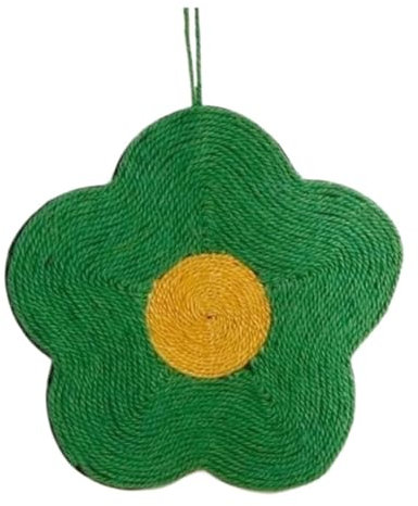NESPIQ Rascador De Cartón para Gatos Rascador For Gatos con Forma De Flor, Rascador De Cuerda For Gatos, Rascador For Gatos Montado En La Pared Rascador para Gatos(Grün)