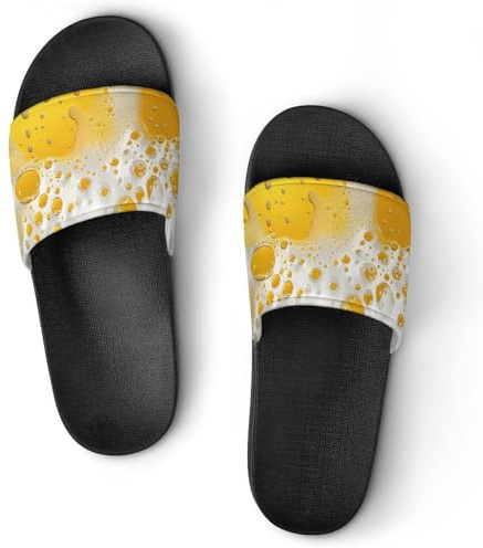Beer Foam Novelty Slippers Slides Sandals Shower Home House Shoes Non-Slip Soft Sole Shoe for Men Women Bathroom 42 (260mm)
