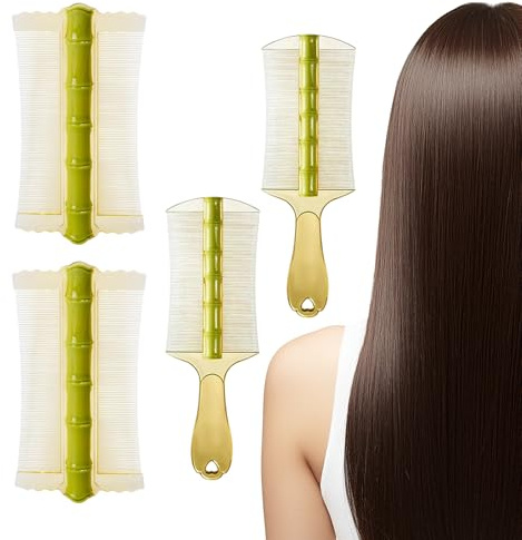 Dandruff Comb 4 Piece Set Lice Combs, Head Lice Comb to Smooth Hair, for Removing Fleas, Lice, Dandruff and Tangles, Suitable for Men and Women with Long Hair and Dandruffs