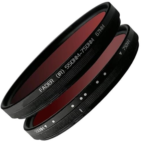 NVZPG AP Lentille Infrarouge à Filtre Infrarouge réglable Via Infrarouge 550nm à 750nm 49 52 58 67 77mm adaptée à l'objectif d'appareil Photo Reflex numérique SLR(77mm)