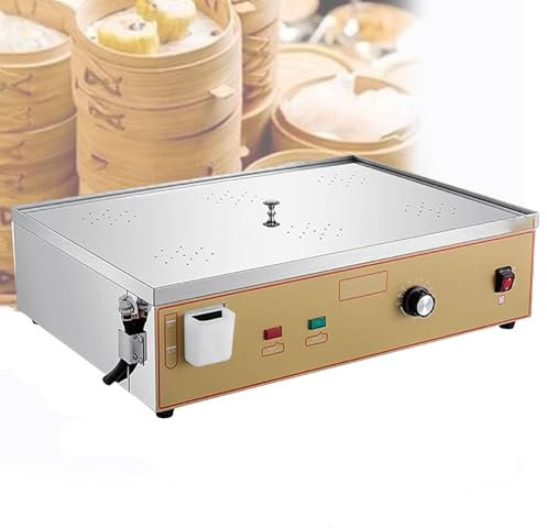 MáQuina Vaporizadora Alimentos Acero Inoxidable para El Hogar, Calentador EléCtrico Alimentos con Temperatura 30-110°C Y Alarma EbullicióN En Seco, MáQuina para Hacer Bollos Al Vapor,6 Holes,B