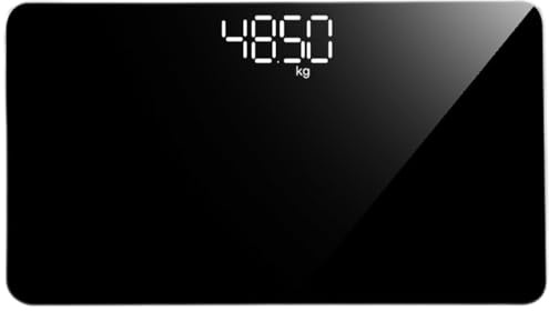 DEARMAMY Portable Digital Weight Scale Rechargeable Body Scale with Mirror Surface Lightweight Travel Tool for Go Weighing