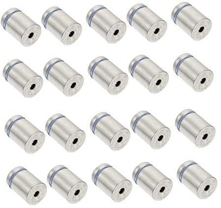 Kichvoe 20pièces Vis Entretoise Acier Inoxydable Pour Support Mural Publicitaire Résistantes Corrosion Fixation Stable Pour Panneaux Et Enseignes