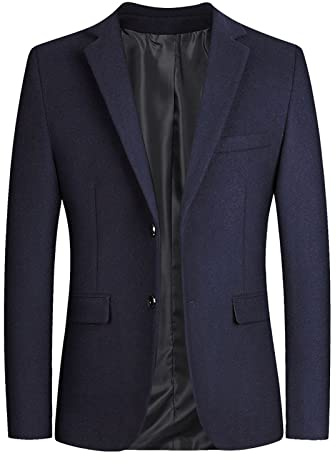 Veste d'hiver en laine pour homme - Blazer en laine à simple boutonnage - Vestes de costume en tweed - Vestes de sport formelles vintage à chevrons - Petit manteau de costume en laine britannique