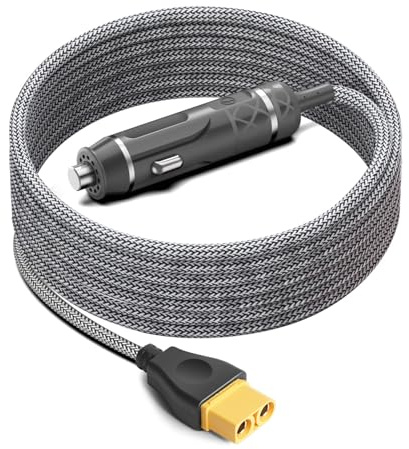 KFD XT90 Autoladekabel Charging Cable für AFERIY AF-P110/P210/P310/2001A Tragbare Powerstation FOSSiBOT F3600 Pro Bluetti AC200 AC200P AC200Max DC 12V/24V Ladegerät Stecker auf Zigarettenanzünder 1,5M