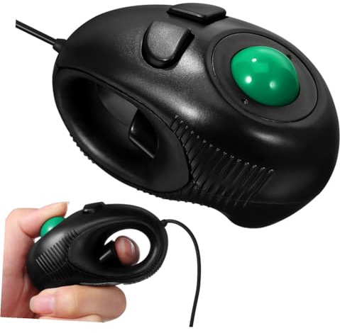 EPIGEIST Mini Souris Trackball Filaire 4d Défilement 4d, Design 3 Boutons en Plastique Dur Solide, Compacte et Facile à Transporter pour Ordinateur Portable et PC