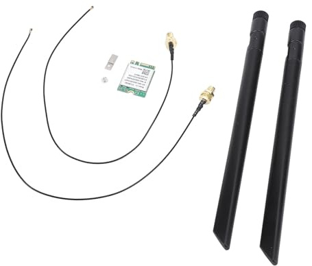 WINH Tarjeta WiFi de 1800Mbps M.2, M.2 WiFi Tarjeta .4GHz 5GHz Bandas Cobertura de Ancho para Dispositivos Múltiples (Antenas externas)