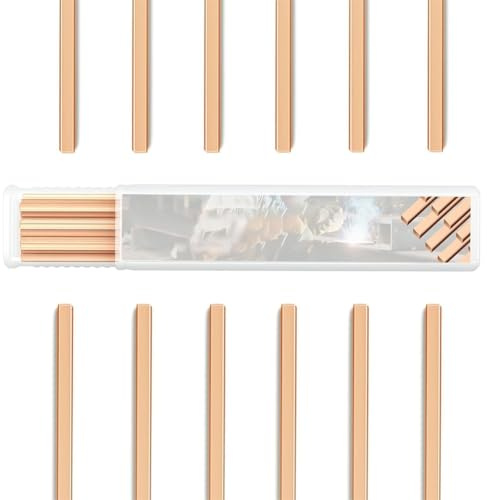 Koolenry Flux Coated 10 for Copper and Plumbing 15% Silver Brazing Rods, 40 Pieces in Raised Segments Design