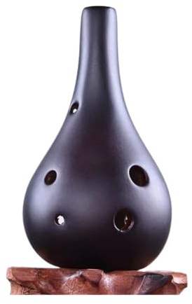 Ocarina Alt C Keramik 6 Löcher Alto Tone C Ocarina Flöte Fission Style Keramik Black Pottery Smoky Glaze Flute Musikinstrument Anhänger for Anfänger für Anfänger Erwachsene