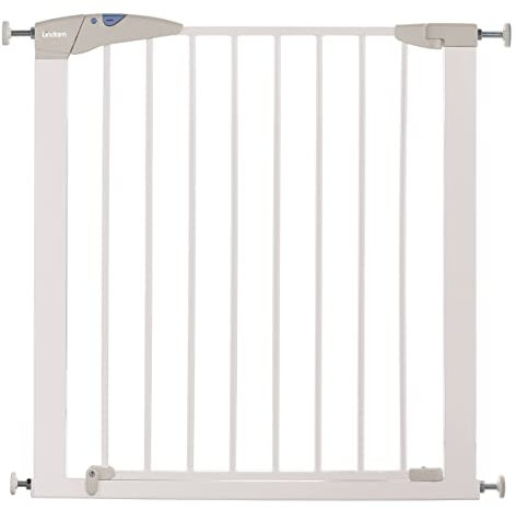 Munchkin Lindam Stair Gate | Sure Shut Axis Toddler & Baby Gate | Stair Gate Pressure Fit Baby or Dog Gate | Baby Safety Gate for Stairs & Doorways, Easy Install No-Screws Child Gate | 76-82cm| White