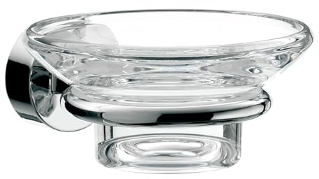 EMCO 453000100 Seifenhalter Rondo 2 Kristallglas klar, Chrom