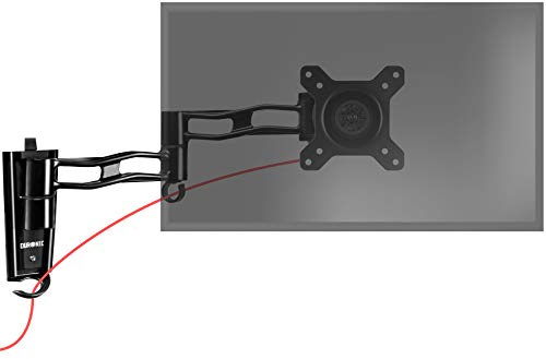 Duronic Monitor Wall Mount DM35W1X3, Single Monitor Arm for One 13-27” PC Screen, Monitors Riser Single, Adjustable Monitors Stand with VESA 75 100, Desk Moniter Mount for Home Office Work
