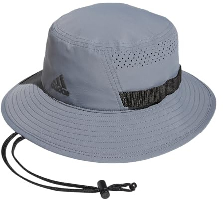 adidas Men's Victory Bucket Hat – Outdoor Sun Boonie for Hiking and Fishing, Grey/Black/4, S/M