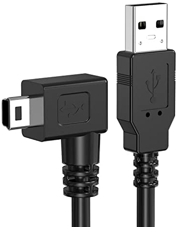 Mellbree USB-Ladegerät für Garmin Navi 2M, Mellbree rechtwinkliges 5-poliges Mini-Ladekabel für Auto-Satellitennavigation, kompatibel mit Garmin Nav, NAVPAL, OHREX Navi