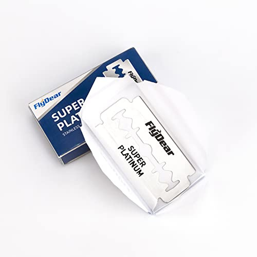 200X EWANTO Rasierklingen Ersatzklingen für Rasierhobel traditionelle Rasierer und Doppelklingen Rasierer für eine präzise und saubere Rasur Nachfüllpackung Material rostfreier Stahl Shaving Blade