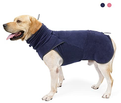 LIANZIMAU Hund vinterjacka fleece jumper pullover hundrock för stora hundar vinter varma tröjor för hund pyjamas liten medium valprock