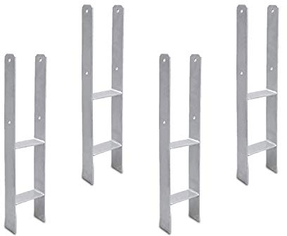 Sonnewelt H-stolpe, rostskydd, hållbara, stålhållare, stolpe, H-ankare, H-ankare, stolpe, stolpe, stolpe, (4 stycken 141 mm)
